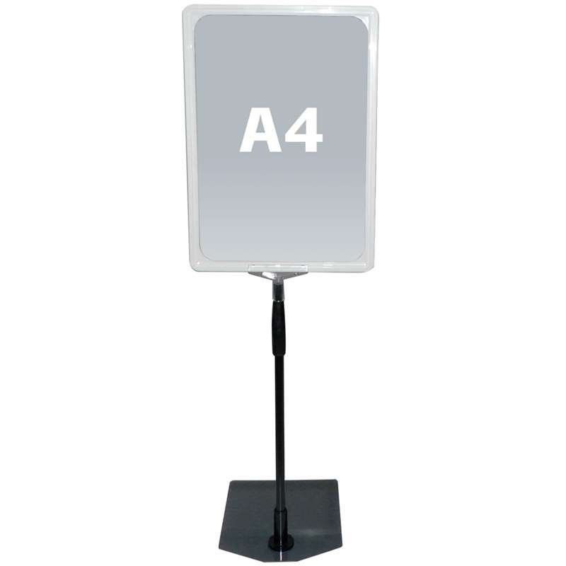 Flexständer mit weißem Kunststoffrahmen, A4