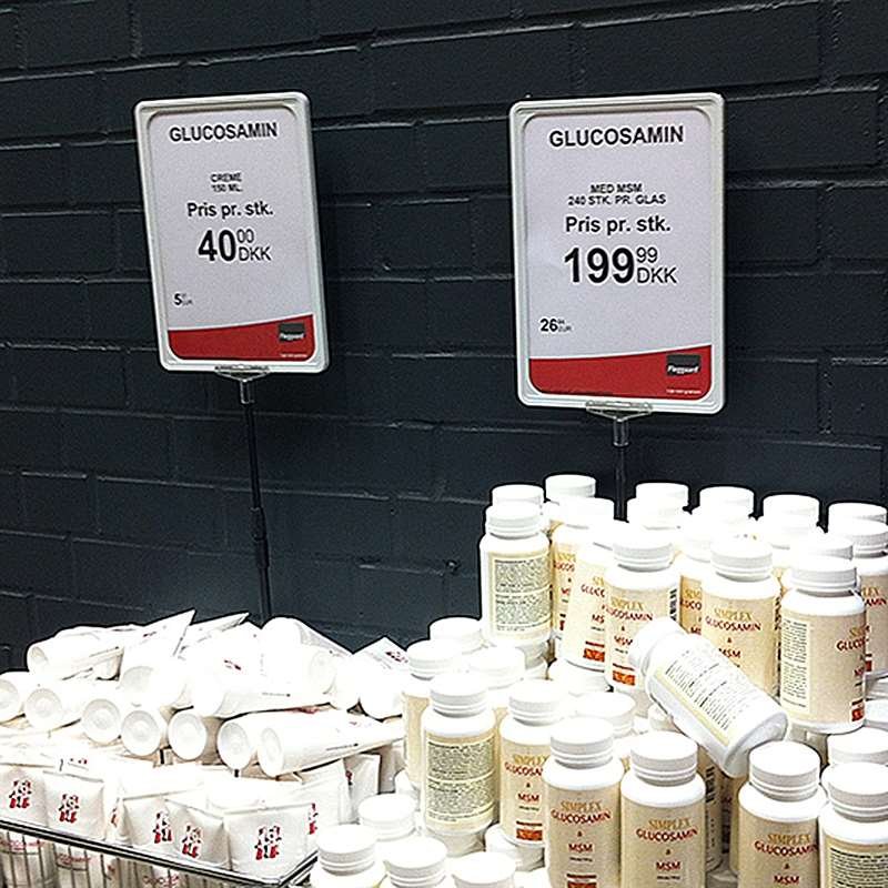 Flexständer mit weißem Kunststoffrahmen, A4