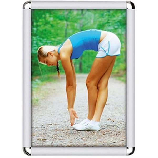 Klapprahmen mit 25mm Aluminium-Rondo-Profil, silber - A3