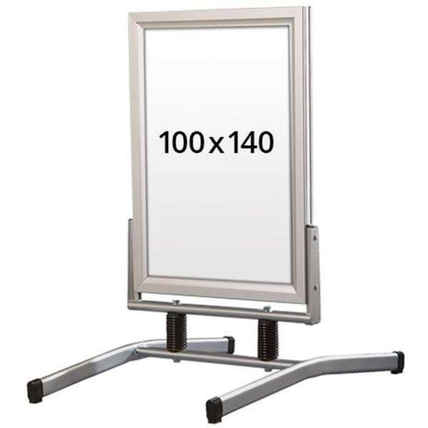 Wind-Line Lux Kundenstopper - 100 x 140 cm - Silber