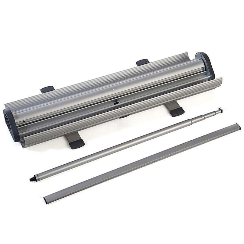 Flex Roll-up, silber, einseitig, 85 x 230 cm, inkl. Banner und Druck