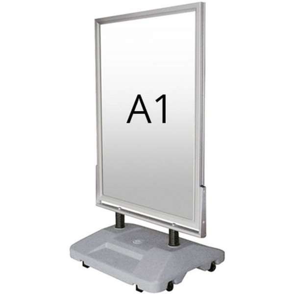 Wind-Sign Waterbase Kundenstopper - A1 - Silber
