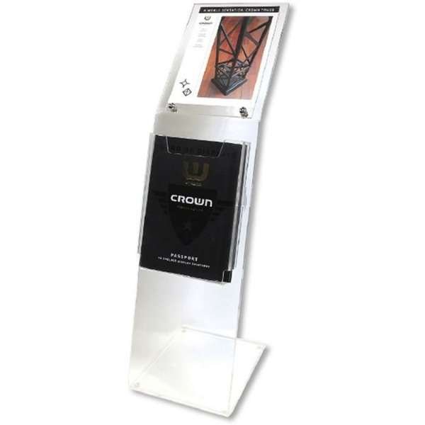 Acryl-Infoständer mit Prospekthalter vertikal - A4 - 21 x 29,7 cm