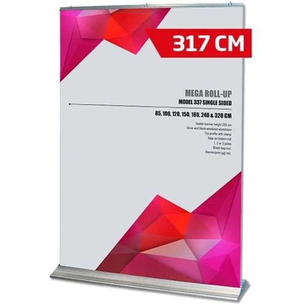 Mega Roll-up einseitig - 320x250 cm - Silber