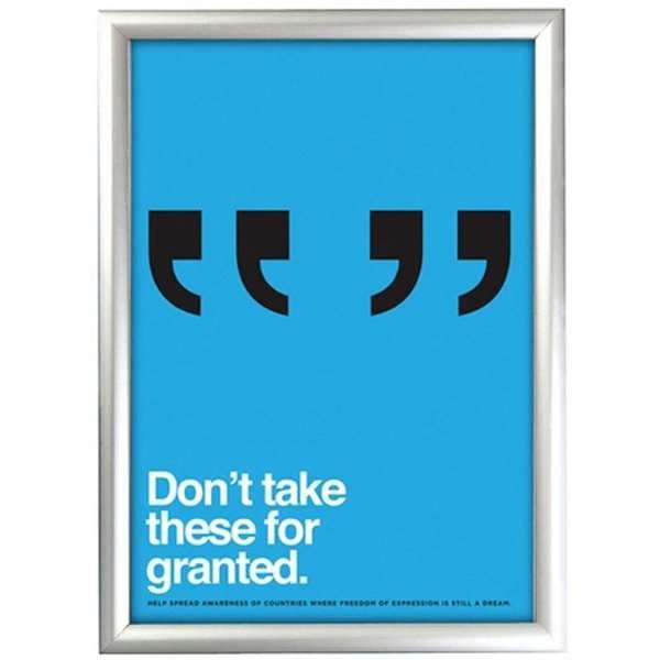 Fenster Alu Klapprahmen doppelseitig - 32mm - 70x100 cm - Silber