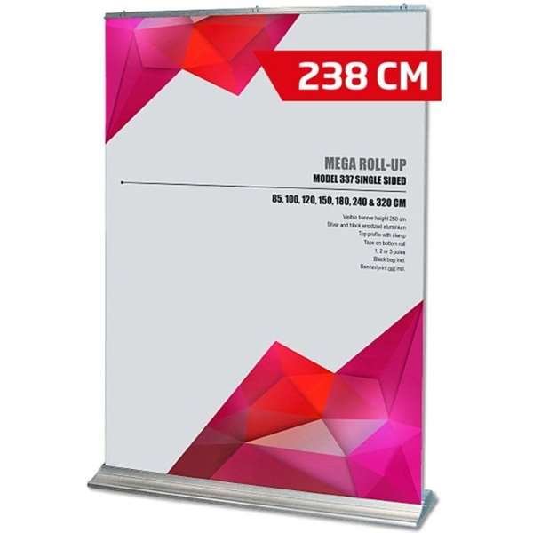 Mega Roll-up einseitig - 240x250 cm - Silber