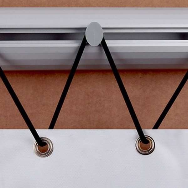 Omni-Banner-Rahmen, 100 x 100 cm. inkl. Haken mit Gummi