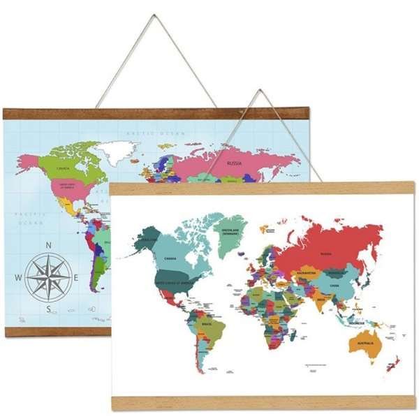 Wooden Posterleiste aus dunkler Buche magnetisch Satz - 30 cm Set