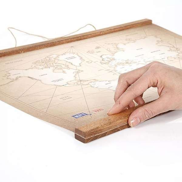 Wooden Posterleiste aus dunkler Buche magnetisch Satz - 30 cm Set