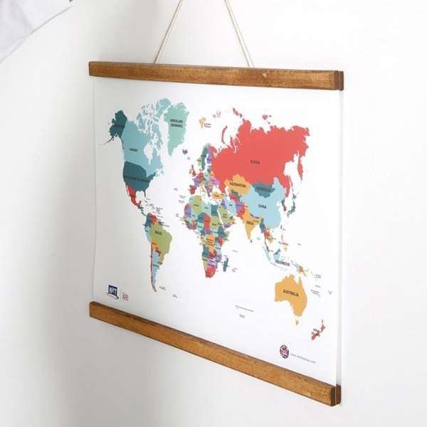 Wooden Posterleiste aus dunkler Buche magnetisch Satz - 30 cm Set