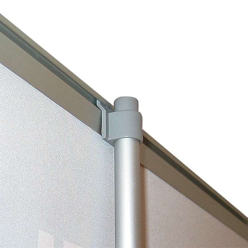 Basic Roll-up einseitig - 70x200 cm - silber - mit Banner und Aufdruck