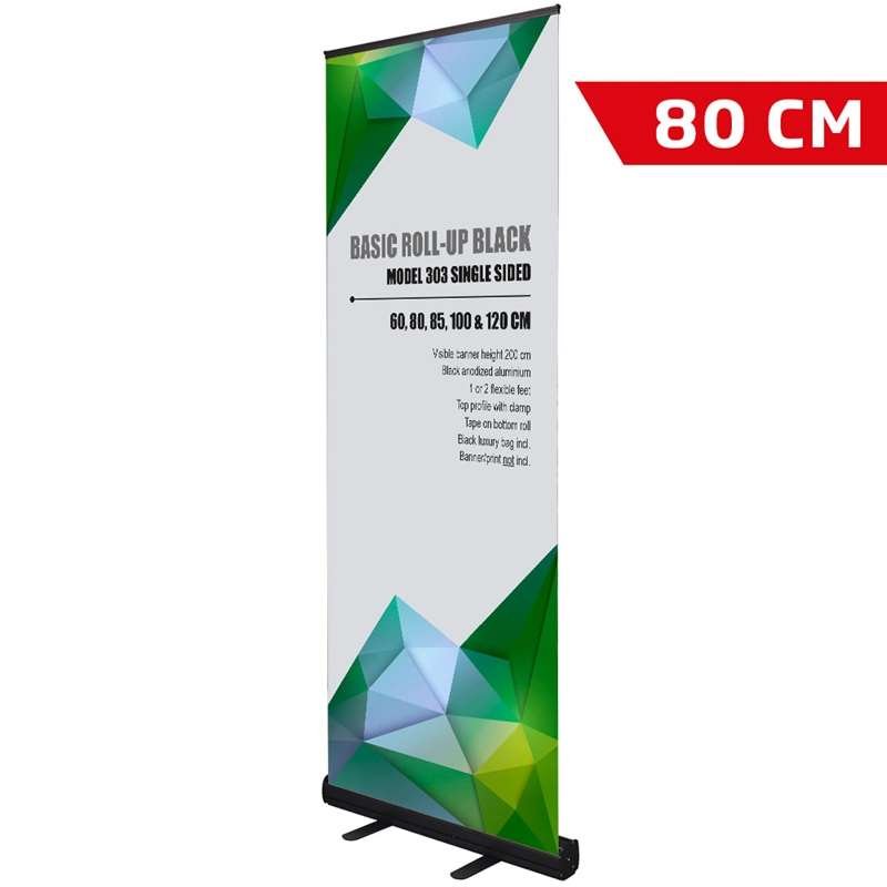 Basic Roll-up einseitig - 80x200 cm - schwarz
