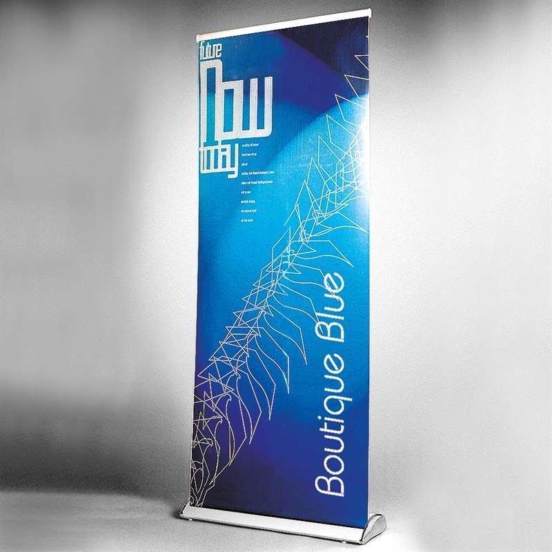 Expo Roll-up, silber, einseitig, 60 x 240 cm
