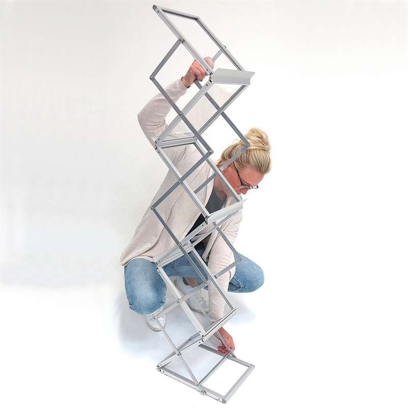 Flex-Prospektständer, Alu/Silber, 6 x A4