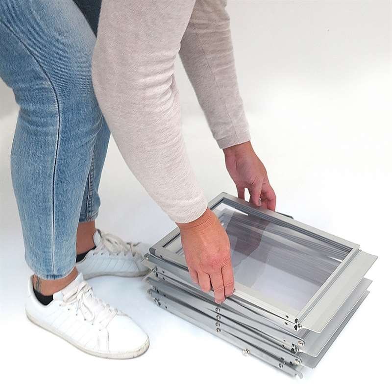 Flex-Prospektständer, Alu/Silber, 6 x A4