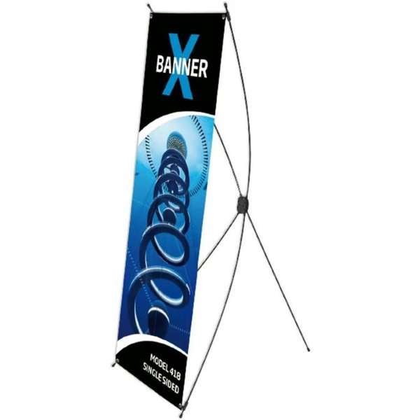 X-Banner 55x150cm ohne Banner und Aufdruck - Schwarz