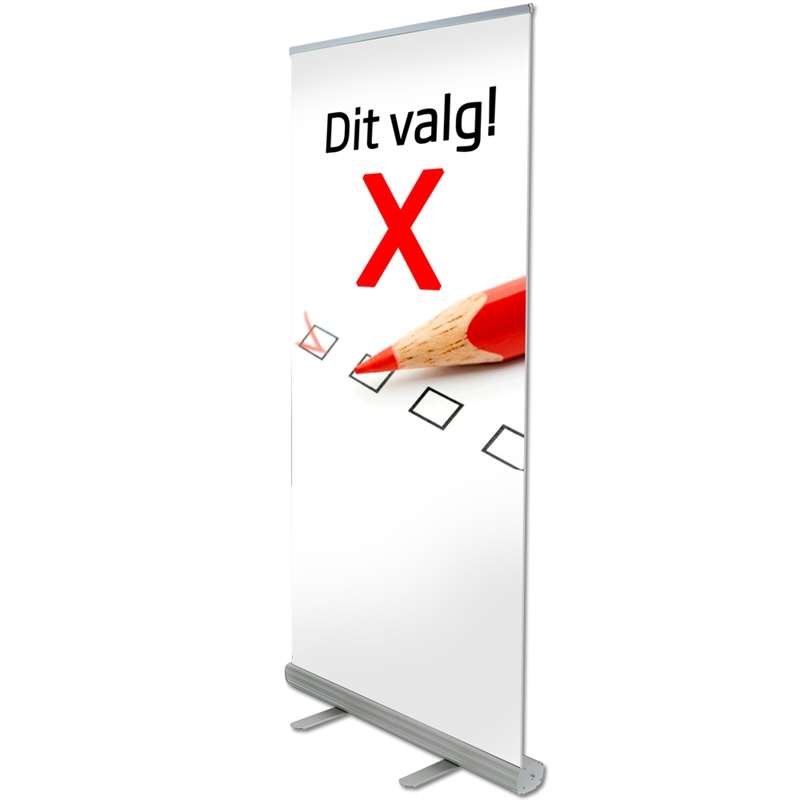 Eco Roll-up-Kassette 85 cm - Aluminium - stabile Tasche mit langem Reißverschluss + Einzelbox