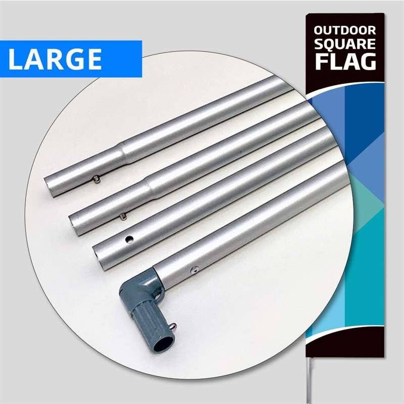 Beachflag, Outdoor Square Flag Large, Stangensystem