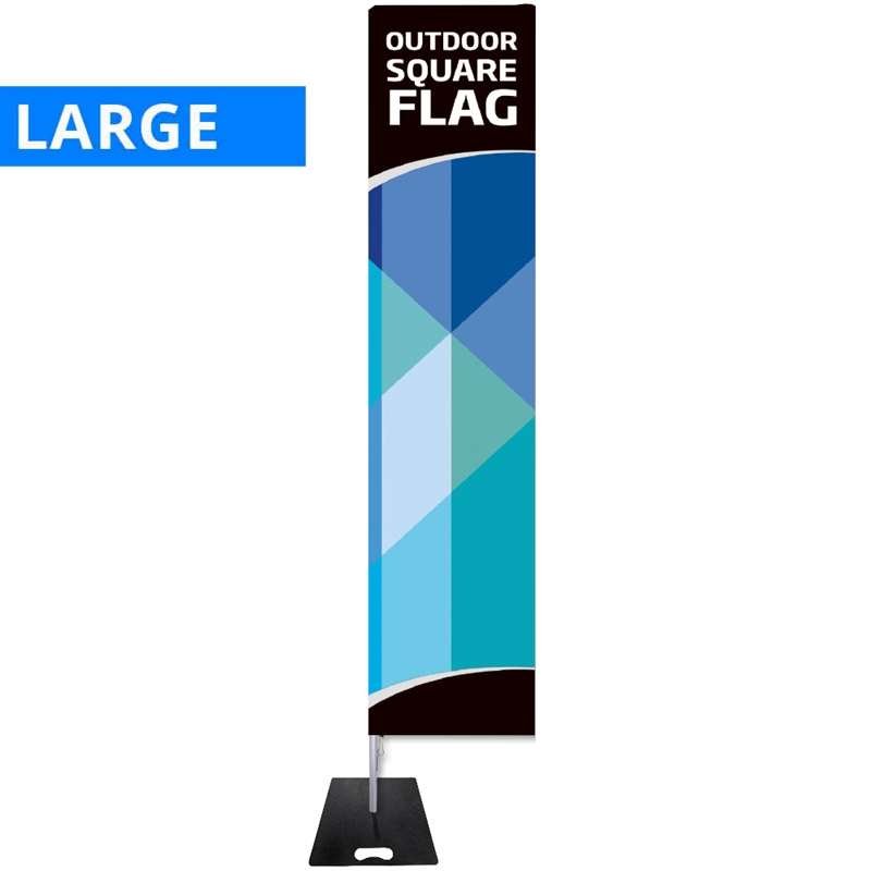 Beachflag, Outdoor Square Flag Large, inkl. Flagge und Basis der schwarzen Flagge