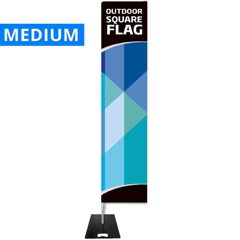 Beachflag, Outdoor Square Flag, Medium, inkl. Stange, Fahne und Schwarzfuß