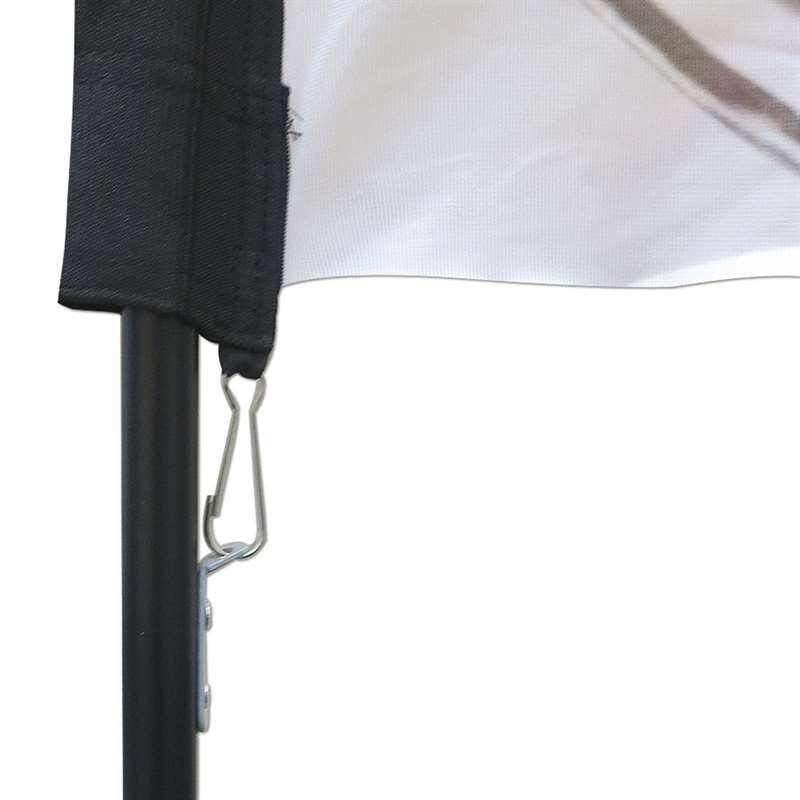 Beachflag, Outdoor-Bow, Large schwarzes Stangensytem, inkl. Flagge und Basis der schwarzen Flagge