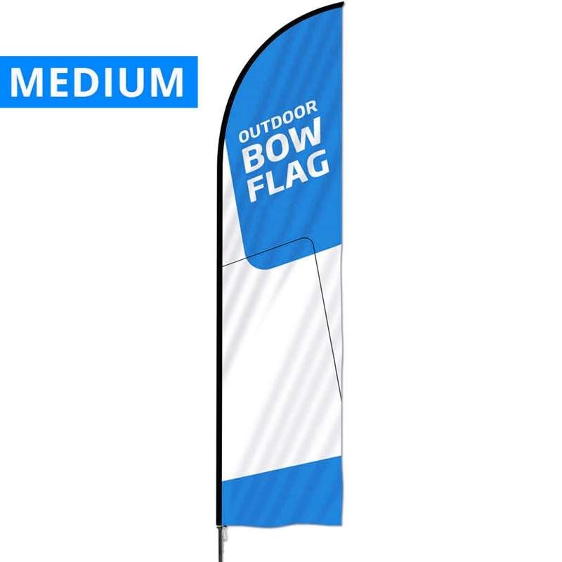Beachflag, Outdoor-Bow,Medium inkl. Flagge und Schraubfahnenbasis