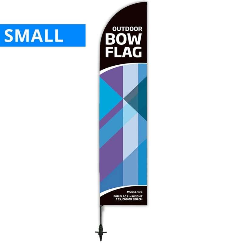 Beachflag, Outdoor-Bow,Small inkl. Flagge und Schraubfahnenbasis