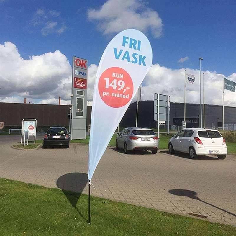 Beachflag, Outdoor Drop Flag, Large  inkl. Flagge und Kreuzflaggenbasis
