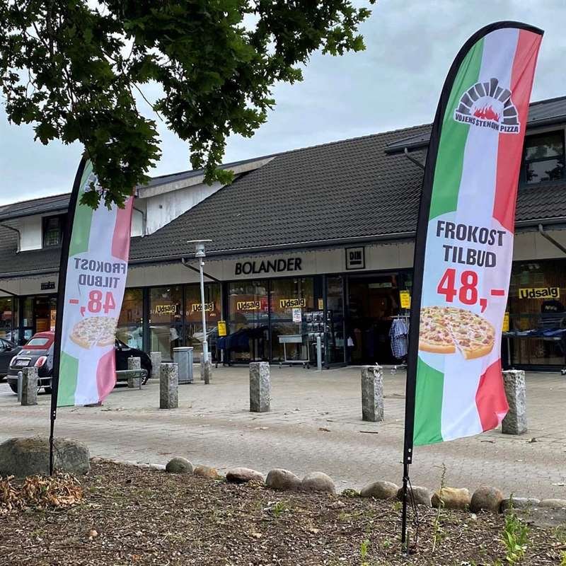 Beachflag, Outdoor Square Flag, Medium, inkl. Stange, Fahne und Spitzenfuß