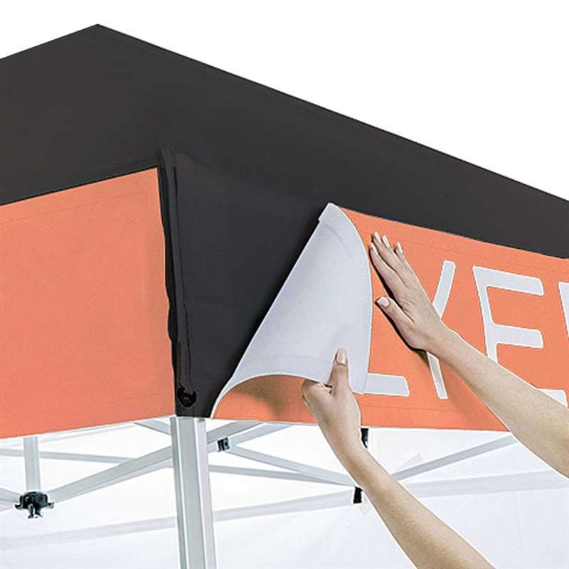 Pavillon/Veranstaltungszelt Lux aus wasserdichtem Polyester, silber/schwarz - 3x6 m