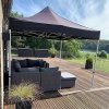 Pavillon/Veranstaltungszelt Lux aus wasserfestem Polyester, silber/schwarz - 4x4 m #11