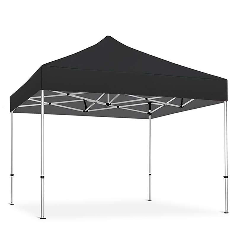 Pavillon/Veranstaltungszelt Lux aus wasserdichtem Polyester, silber/schwarz - 3x3 m
