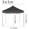 Seite für Eventzelt Lux 3 x 3 m, schwarz #2