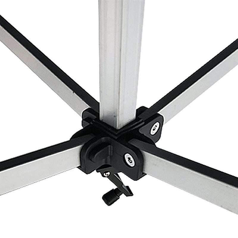 Pavillon/Veranstaltungszelt Lux aus wasserdichtem Polyester, silber/schwarz - 2x2 m