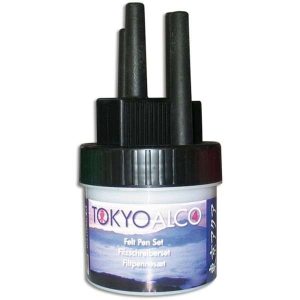 Tokyo Alco - 4 Filzstifte - Schwarz