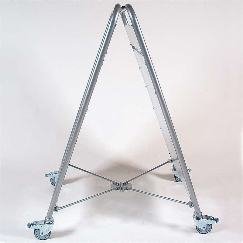 Expo Sign Lux Kundenstopper mit Logo schild und Rädern - Silber - 50 x 70 cm