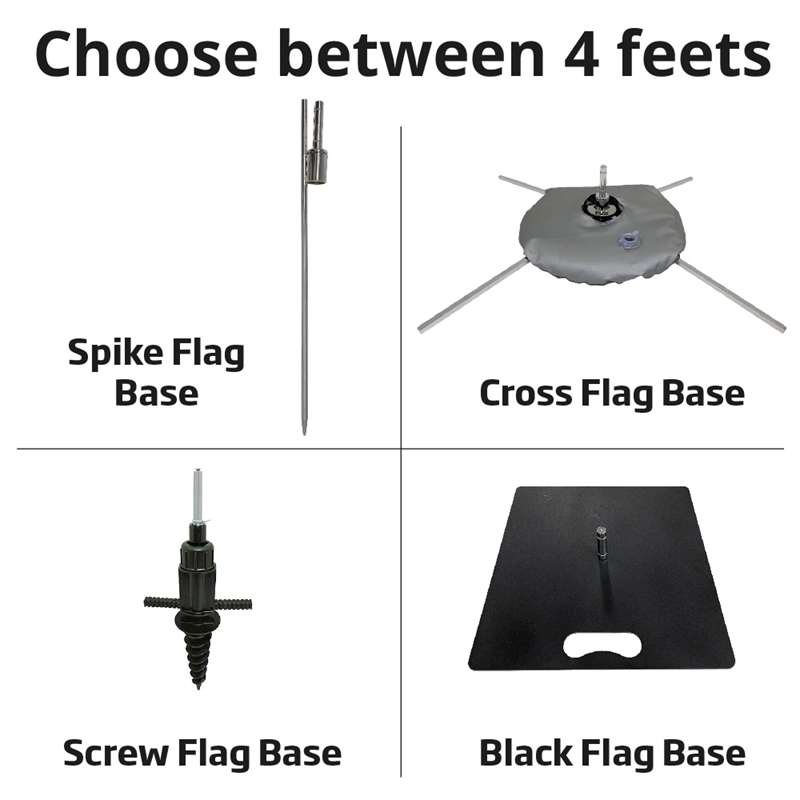 Beachflag, Outdoor Square Flag Small, inkl. Mast und Flagge