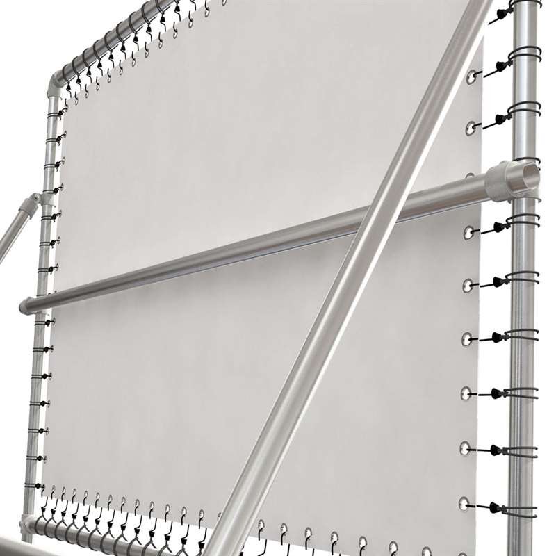 Banner Tube High Stand, freistehender Rahmen aus Aluminiumrohr 0,3mm / Ø 48mm - 100 x 100 cm