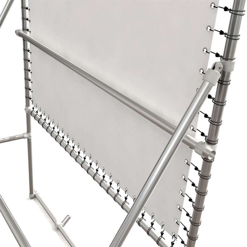 Banner Tube High Stand, freistehender Rahmen aus Aluminiumrohr 0,3mm / Ø 48mm - 100 x 100 cm