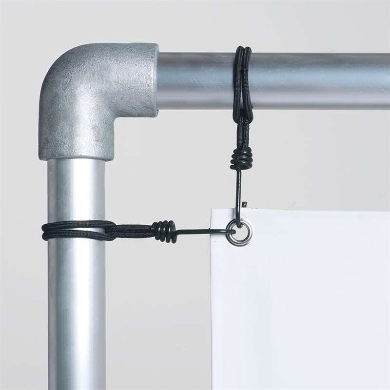 Bannerdisplay, drau&szlig;en, Wandmontage, Banner Tube Corner Frame, Aluminiumrohr 0, 3 mm &Oslash; 48 mm, 150 x 100 cm