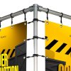 Banner Tube Corner Frame, Wandrahmen aus Aluminiumrohr 0,3mm / Ø 48mm - 150 x 50 cm #2
