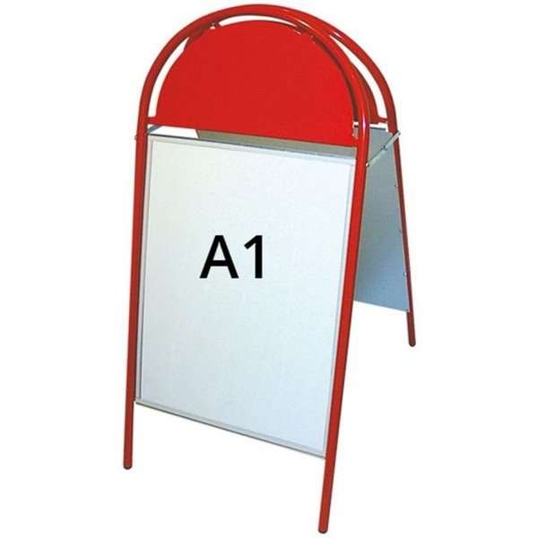 Expo Gotik Kundenstopper mit Logo schild - A1 - rot