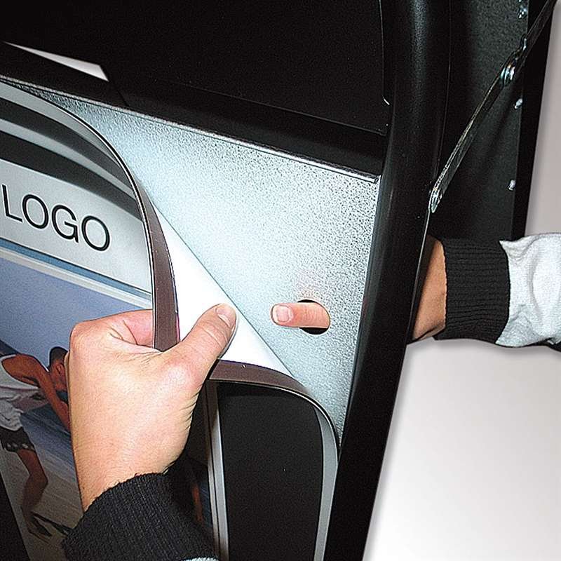 Expo Gotik Lux Kundenstopper mit Logo schild - A1 - schwarz