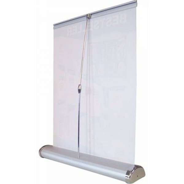 Mini Roll-up, einseitig, Kassette, silber, A4