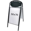 Expo Ellipse Kundenstopper mit Logo schild - 50x70 cm - Schwarz #3