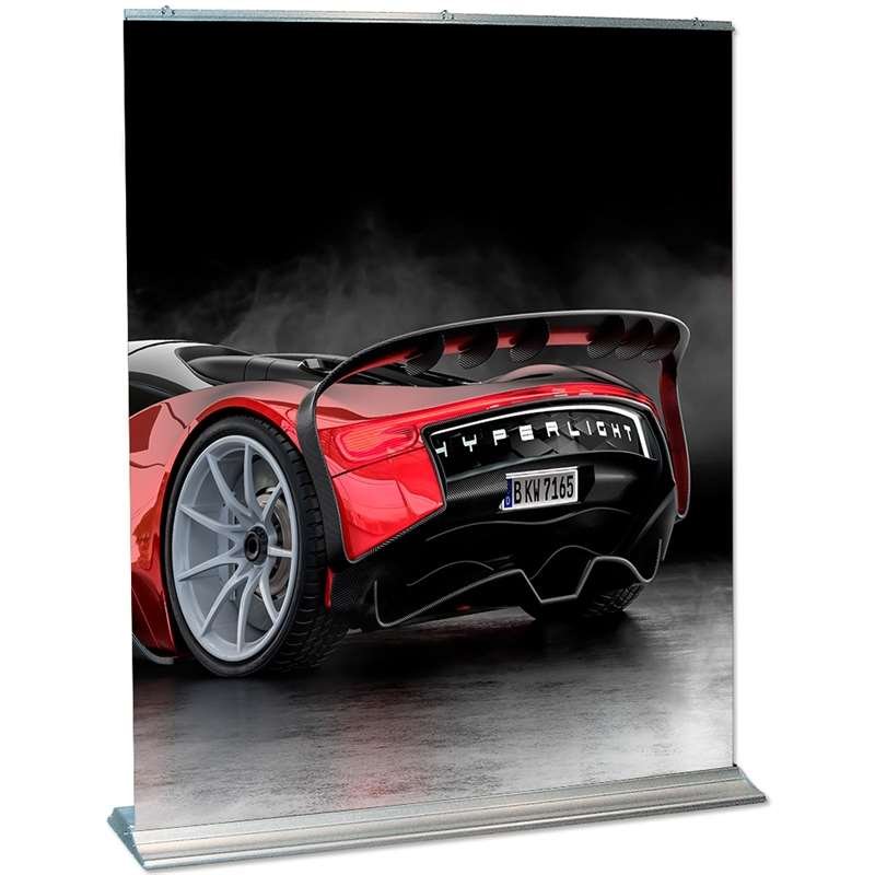 Mega Roll-Up einseitig, Kassette, silber, 84,5 x 250 cm