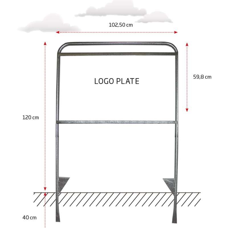 Estate Sign XL Maklerschild ohne Platte und ohne Druck