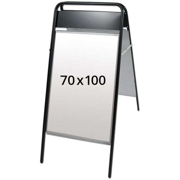 Expo Sign Kundenstopper mit Logo schild - 70x100 cm - schwarz