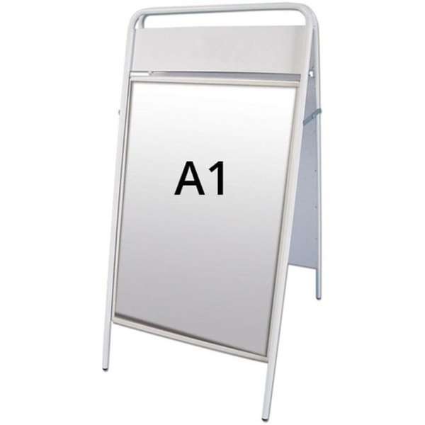 Expo Sign Kundenstopper mit Logo schild - A1 - weiß