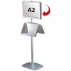 Mini-Multi Stand Infoständer - doppelseitiger A2-Klapprahmen + A3-Stahlregal #1